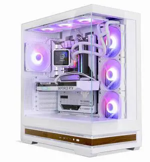 Zalman P40 Namu ATX Mid-Tower Gaming Case with Premium Wooden Accent, 4x PWM ARGB Cooling Fans, USB Type-C Connectivity & BTF Compatibility, White Zalman P40 Namu ATX Mid-Tower Gaming Case with Premium Wooden Accent, 4x PWM ARGB Cooling Fans, USB Type-C Connectivity & BTF Compatibility, White