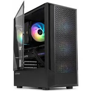 Zalman FIT ATX Mid-Tower RGB Desktop Gaming PC Case, 4 x 120mm ARGB Fans Pre-Installed, Tempered Glass Side Panel, USB 3.0, Supports 325mm GPU & 360mm Radiator, Fits up to 6 x 120mm Fans, Black Zalman FIT ATX Mid-Tower RGB Desktop Gaming PC Case, 4 x 120mm ARGB Fans Pre-Installed, Tempered Glass Side Panel, USB 3.0, Supports 325mm GPU & 360mm Radiator, Fits up to 6 x 120mm Fans, Black