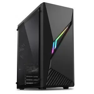 Zalman Raven ATX Mid-Tower Gaming PC Case, RGB Spectrum Lighting Strip w/ Control Button, 1 x Preinstalled 120mm Fan, Full Tinted Tempered Glass Side Panel, USB 3.0, Black Zalman Raven ATX Mid-Tower Gaming PC Case, RGB Spectrum Lighting Strip w/ Control Button, 1 x Preinstalled 120mm Fan, Full Tinted Tempered Glass Side Panel, USB 3.0, Black