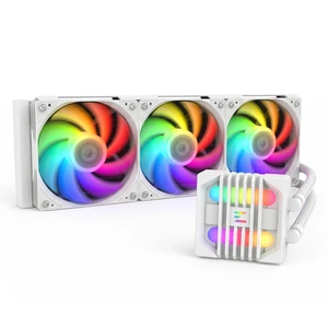 Zalman Alpha 2 SE 360 AIO Liquid CPU Cooler, High Performance 350W Max TDP, AMD AM5/AM4, Intel LGA1851/1700/1200, 3x PWM ARGB Fans, White Zalman Alpha 2 SE 360 AIO Liquid CPU Cooler, High Performance 350W Max TDP, AMD AM5/AM4, Intel LGA1851/1700/1200, 3x PWM ARGB Fans, White