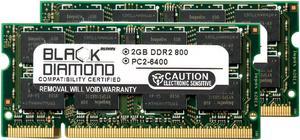 4GB 2X2GB Memory RAM for Dell Precision Laptop M4300 Mobile Workstation 200pin 800MHz PC2-6400 DDR2 SO-DIMM Black Diamond Memory Module Upgrade
