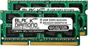 8GB Kit(2x4GB) DDR3 1333 (PC3-10600) SODIMM Memory 204-pin (2Rx8)