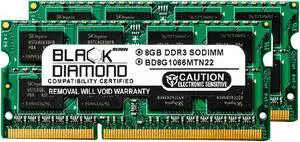 16GB Kit(2X8GB) DDR3 1066 (PC3-8500) SODIMM Memory 204-pin (2Rx8)