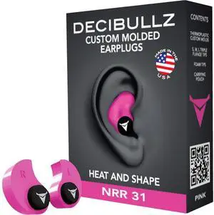 Decibullz Custom Molded Earplugs - Pink