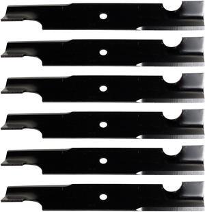 USA Mower Blades U15180BP (6) High-Lift Replacement Blades for Exmark® 103-6387 103-6387-S 103-6402-S Length 18 in. Width 2-1/2 in. Thickness .250 in. Center Hole 15/16 in. 52 in. Deck