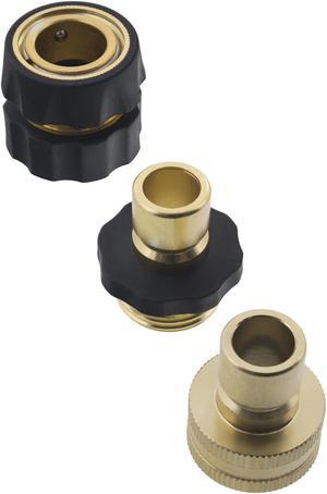 Erie Tools Garden Hose Pressure Washer Quick Connector Kit with Male Female Connections and Nylon Grip
