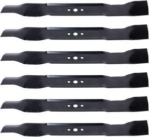 6 USA Mower Blades AYP486BP Mulching Blade Fits AYP® Craftsman® 165833B 176135 594893001 532406706 406712X431 Length 21in. Width 2-1/4in. Thickness .134in. Center Hole 5/8in. 21in. Deck