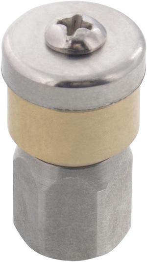 Erie Tools Rotating 1/8" Drain Cleaning Nozzle 2.5 Orifice 4000 PSI Stainless Steel for Sewer Pipe Water Jetter