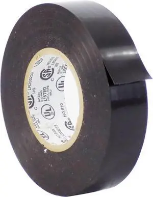 WOD EL-766AW Professional Grade Electrical Tape General Purpose Black UL/CSA listed core: 3/4inch X 66ft. - Use At No More Than 600V & 176F