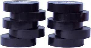 WOD EL-766AW Professional Grade Electrical Tape General Purpose Black UL/CSA listed core: 1 inch X 66 ft - Use At No More Than 600V & 176F (Pack of 10)