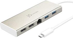j5create USB Type-C™ Dual HDMI Mini Dock-Ethernet/ USB 3.1 HUB / PD2.0