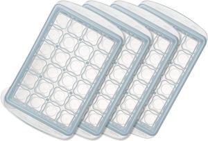 4 Pack Easily Pops Out 24 Compartments Ice Cube Tray with Lid