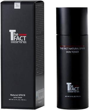 The Fact Men's Toner for Men - Moisturizing Face - Made in Korea -5 in 1(Cleansing, Moisturizing, Bringtening, Wrinkle Improvement, Skin Balance), 7 Plant Extracts, 150ml