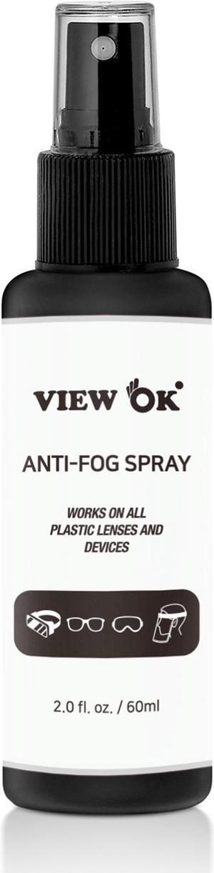 VIEW OK Anti-Fog Spray for eyeglasses, sports goggles, motorcycle helmets, and devices (2.0 Fl. Oz)