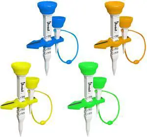 Birdie1 Smart Golf Tees (Long Tees+Short Tees) 4P (Yellow+Green+Blue+Orange), Gift Set