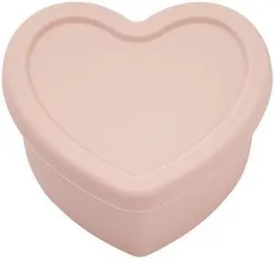 LOVEAT Heart Bowl 8.5 fl oz (250ml)  Patented Leak-Proof Baby Food Storage Container, Microwave Freezer and Oven Safe, BPA-Free for Weaning and Toddler Feeding (Blush Pink)