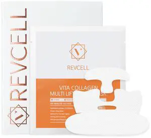 Revcell Vita Collagen Full Face Lifting Mask / 5 sheets / 3.35 oz / 95g / White