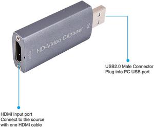HD-Video Capture HDMI In USB out 3840x2160@30Hz or 4096x2160@24Hz Max Support 3840x2160@60Hz YUV420