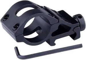 Fits all standard Picatinny or universal rail systems 25.4mm Offset Ring Side Mount for Flashlight/Laser Black