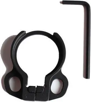 Hunting Tactical Black Loop End Plate Sling Swivel Adapter for 4 or 6 Position Stock AR15 M4 Airsoft