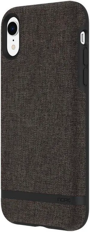 Incipio Carnaby Stylish Slim Protective Case for iPhone XR (6.1") with Soft Premium Fabric and Anti-Slip Grip - Gray