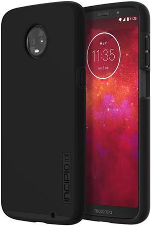 Incipio DualPro Moto Z3 Play Case with ShockAbsorbing Inner Core  Protective Outer Shell for Moto Z3 Play  BlackBlack