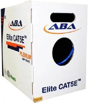 Elite Cat5e Plenum (CMP), 1000ft, 350MHz, 24AWG, U/UTP, Solid Pure Copper, UL Certified, Bulk Ethernet Cable, White
