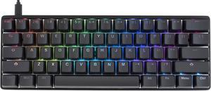 Vortex New POK3R Black Case RGB LED 60% Double Shot PBT (Cherry MX Silent Red) Mechanical Keyboard
