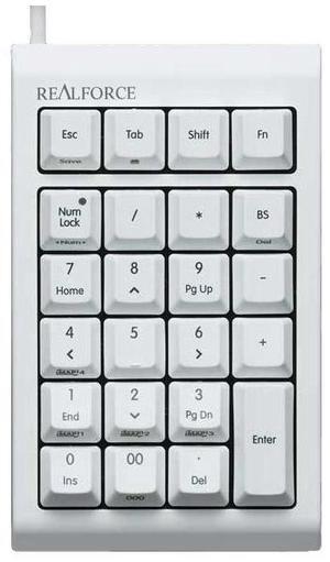 Topre Corporation Realforce RT1 White Numpad Keyboard