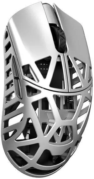 MK x WLMOUSE Beast X Max Wireless 8K Mouse Metallic Silver Side Slits Omron Optical MK x WLMOUSE Beast X Max Wireless 8K Mouse Metallic Silver Side Slits Omron Optical