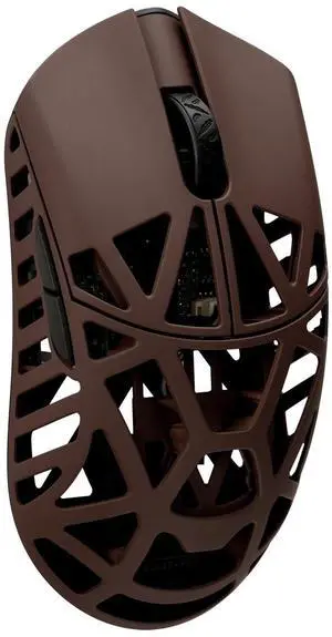MK x WLMOUSE Beast X Max Wireless 8K Mouse Deep Cocoa Side Slits Omron Optical