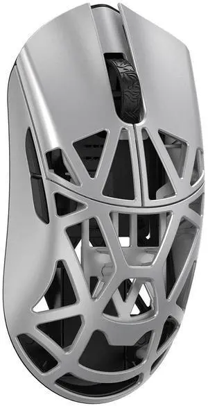 MK x WLMOUSE Beast X Mini Pro Wireless 8K Mouse Silver Solid Sides TTC Black Dot