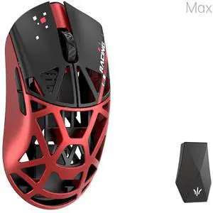 MK x WLMOUSE Beast X Max Wireless 8K Mouse Red and Black Solid Sides Omron Optical MK x WLMOUSE Beast X Max Wireless 8K Mouse Red and Black Solid Sides Omron Optical