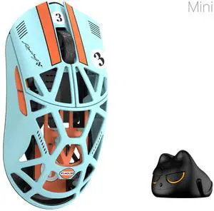 MK x WLMOUSE Beast X Mini Pro Wireless 8K Mouse Blue and Orange Solid Sides Omron Optical MK x WLMOUSE Beast X Mini Pro Wireless 8K Mouse Blue and Orange Solid Sides Omron Optical