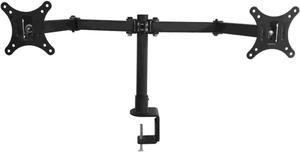 IMGadgets Dual Monitor Desk Mount | Fits 2 LCD LED Screens 13 to 32 inches, 5 °up and down tilt | 360°degree swivel | Holds up to 8kg per arm