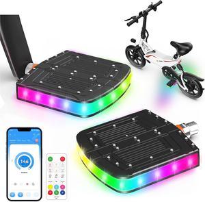 Rechargeable LED Bike Pedal with 146 color changing Modes, Waterproof mountain bike pedals, bicycle accessories, ebike accessories , and kids bike pedals