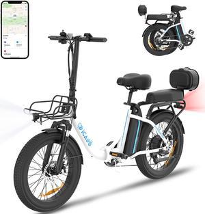 Gyrocopters iCaddy Foldable Electric Bike | UL 2849 | 650W Peak Brushless DC Motor | 15.6AH Battery | Up to 125 km PAS Range | Speed Up to 40 km/h | Cushioned Seat & Backrest | Front Basket | LED Disp