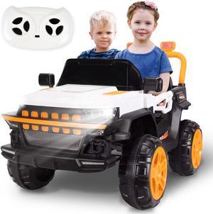 Kids Ride-On Truck (two-seater) | Speed 5-8km/h | Usage time: Up to 50 min. | LED Headlights | Bumpers | Reflective Mirrors | Rechargeable Battery | Speed & Swing modes | Dual control | Music modes