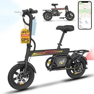 Gyrocopters PixAI Electric foldable dual rider cargo Bike for Adults/Teen | PAS Range Upto 70km | Speed Upto 32km/hr | UL2849 Safety | Anti-Theft GPS | 7.8Ah Battery Capacity | Dual Disc Brake