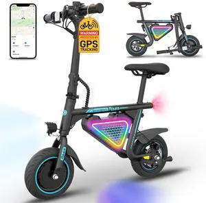 Gyrocopters Radi8 Electric Ride-on | UL 2272 approved | 25 km Range | 25 km/h Speed | Rear Disc Brakes | LED Lights | LCD Display | Anti-theft GPS Tracker (Black)