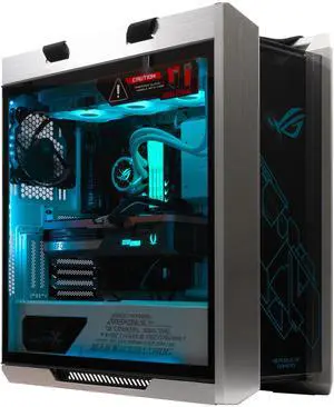 ROG Strix Helios GX601 White - AMD Ryzen 9-9950X3D 16 core 4.3GHz - Geforce RTX 5090 - 2TB HDD + 4TB NVMe SSD - 128GB DDR5(4X32GB) - 1200W - Windows 11 Liquid Cooled Gaming Desktop PC WiFi RGB