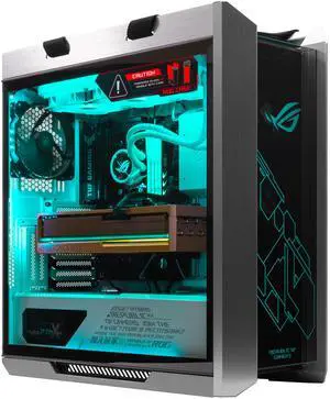 ROG Strix Helios GX601 White - Intel Core Ultra 7-265KF 20 core 5.4GHz - Dhahab GeForce RTX 5080 - 2TB HDD + 2TB NVMe SSD - 32GB DDR5(2X16GB) - 1000W - Windows 11 Liquid Cooled Gaming Desktop PC