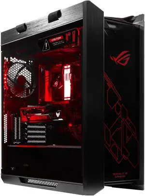 ROG Strix Helios GX601 - AMD Ryzen 9-9950X 16 core 4.3 GHz - AMD Radeon RX 9070 XT - 2TB HDD + 4TB NVMe SSD - 128GB DDR5(4X32GB) - 850W - Windows 11 Liquid Cooled Gaming Desktop PC WiFi RGB
