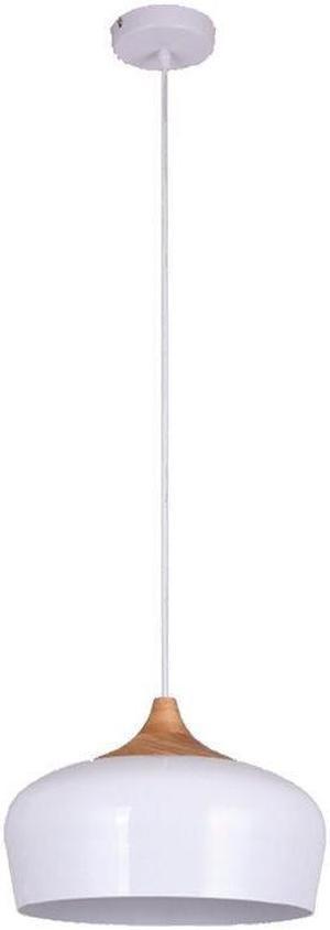 Xtricity - Pendant Light, 13.8 '' Width, From the Belmont Collection, White and Wood