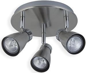 Xtricity - 3 Heads Ceiling Lights, 9.44 '' Width, From The Yorkshire Collection, Nickel Chrome