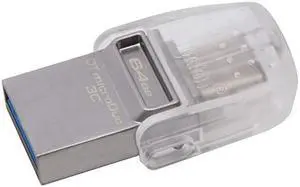 Kingston USB Key Data Traveler 64GB MicroDuo 3C, USB 3.0 / 3.1 + Type-C (USB-C)