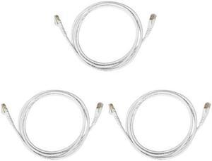 GlobalTone Value Pack 3x CAT6 (500 MHz) UTP Network Ethernet Cable White 3ft