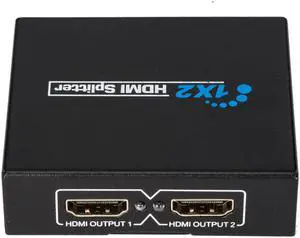 Lesogood 1x2 HDMI Splitter 4K2K HDMI Splitter 1 In 2 Out Selector HDCP Stripper Splitter Power Signal Amplifier
