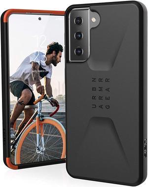 UAG Designed for Samsung Galaxy S21 5G Case [6.2-inch Screen] Sleek Ultra-Thin Shock-Absorbent Civilian Protective Cover, Black