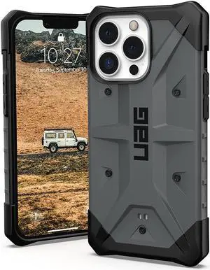UAG iPhone 13 Pro Case [6.1-inch screen] Rugged Lightweight Slim Shockproof Pathfinder Protective Cover, Silver
